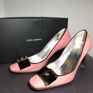 Dolce & Gabbana Anguilla Vern/Vell Rosa Pumps